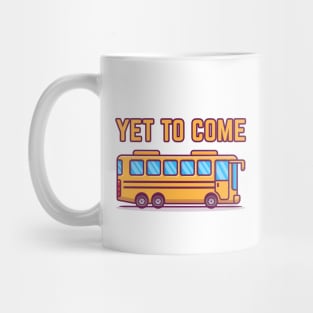 BTS Yet to come yellow bus typography by Morcaworks Mug